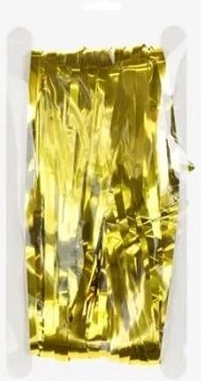 Decorazione da festa sospesa dorata in foglio metallizzato 100 × 200 cm