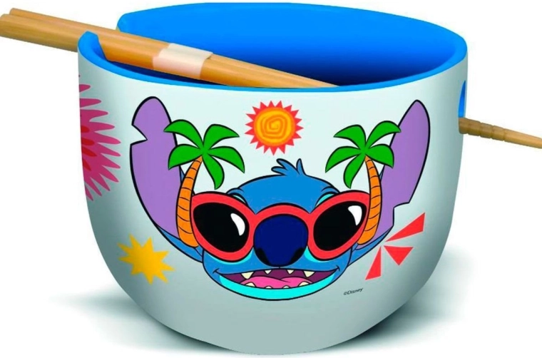 STOR ciotola da ramen in ceramica con bacchette Stitch