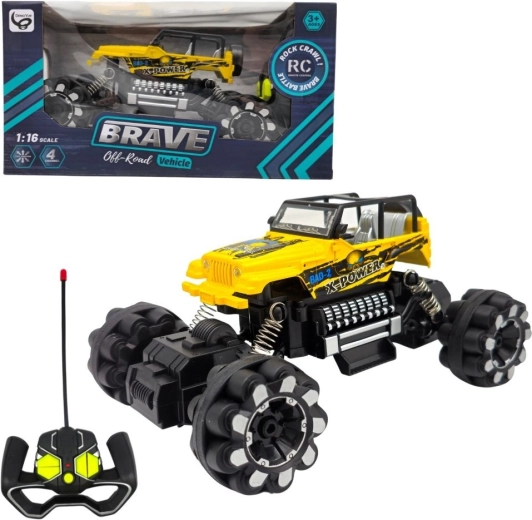 Auto fuoristrada radiocomandata Brave gialla - 1 pezzo