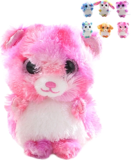 Portachiavi in peluche Brilloo Friends animaletto con clip - 1 pezzo