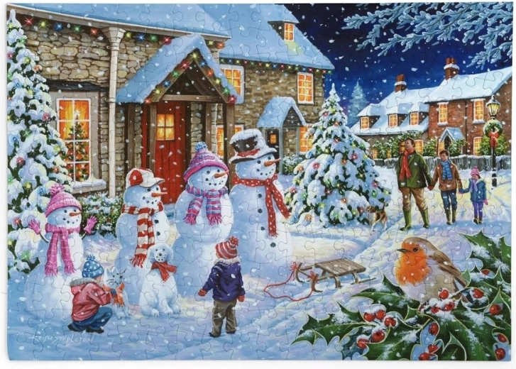 House of Puzzles Passeggiata innevata con la famiglia – puzzle con 250 pezzi grandi
