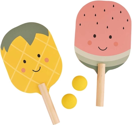 Due racchette allegre: ananas e anguria