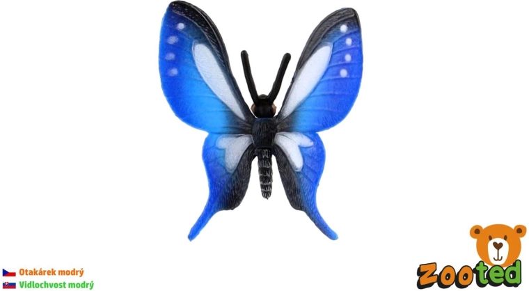 Figura della farfalla tropicale blu Papilio Zooted - 1 pezzo