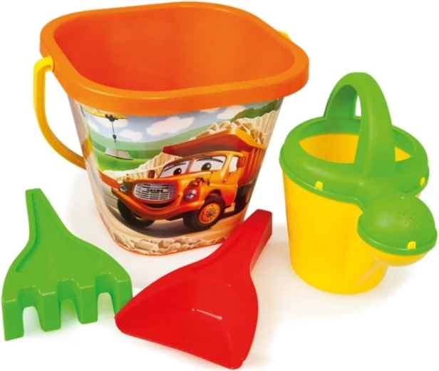 Dino set da sabbia Tatra con secchiello e annaffiatoio (4 pz)