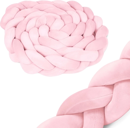 Paracolpi intrecciato per lettino Ricokids rosa 3 m