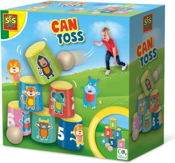 Semplice gioco a punti con due biglie di legno