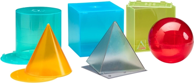 Set trasparente Wissner di solidi geometrici – 6 pezzi