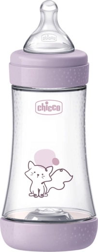 Biberon anticolica Chicco Perfect5 240 ml per bambina, flusso medio 2m+