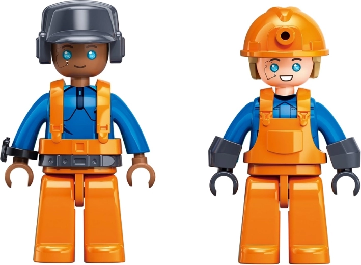 Due figurine per giocare al cantiere