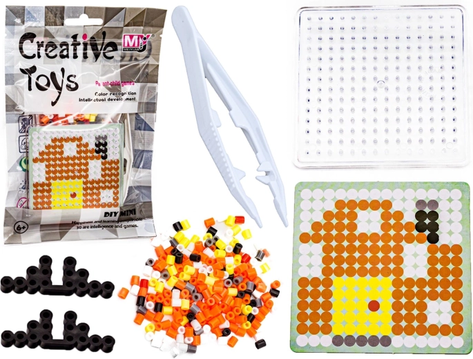 Perline da stirare – mini set con stencil casetta