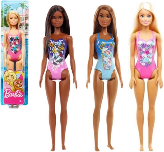 Bambola Barbie da spiaggia in costume da bagno
