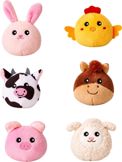 Sei animali in peluche
