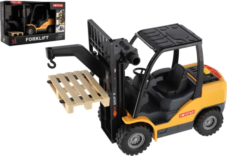 Carrello elevatore giocattolo per bambini con luci e suoni