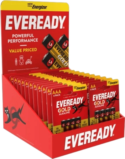 Energizer Eveready espositore da banco per batterie AA/AAA