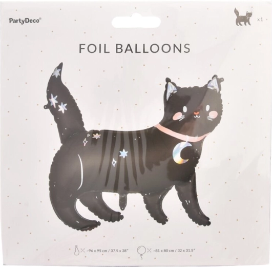 Palloncino in foil Gatto nero 96 × 95 cm