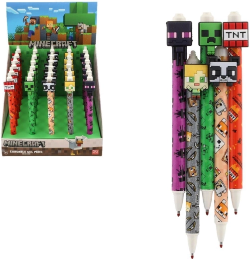 Penna gel cancellabile Minecraft - 1 pezzo
