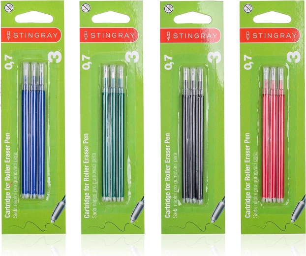 Ricariche per penna cancellabile 0,7 mm, mix di colori (3 pz)