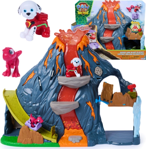 Spin Master Paw Patrol: Il film: dinosauri – super lava blast vulcano interattivo con luci e suoni