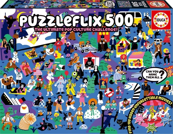 Educa Puzzleflix 500 pezzi – sfida cinematografica con 100 riferimenti nascosti
