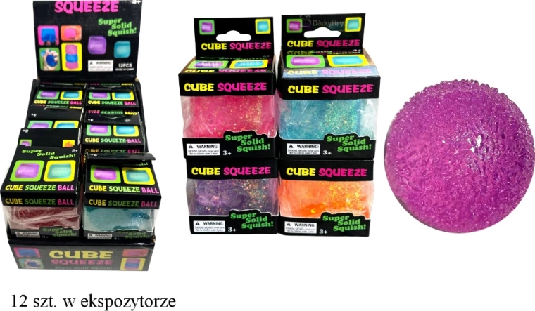 Pallina gel sensoriale antistress con glitter
