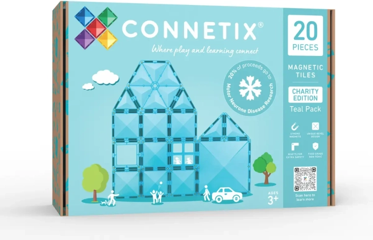CONNETIX set benefico di tessere magnetiche color turchese – 20 pezzi