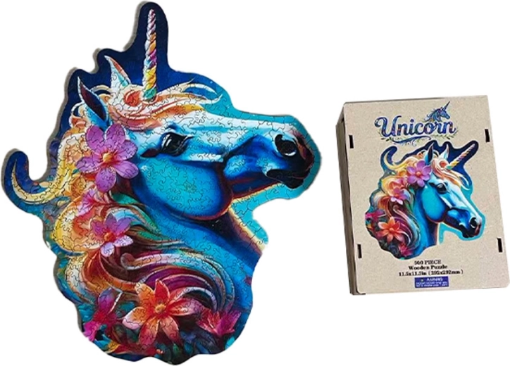 Puzzle in legno per bambini unicorno - 1 pezzo