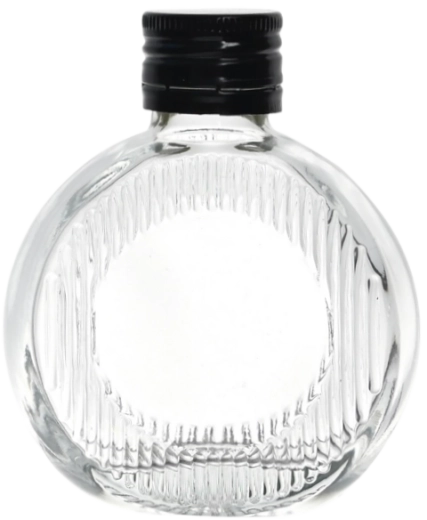 Bottiglietta Moon 100 ml con tappo a vite in metallo da 28 mm