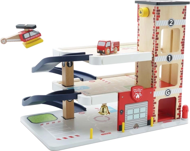 Le Toy Van garage di soccorso in legno a più piani