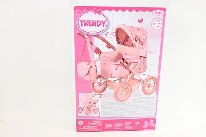 Carrozzina per bambole Bayer Design Trendy rosa