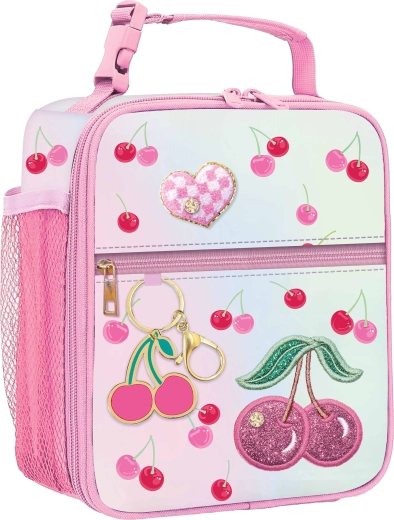 Borsa termica per pranzo per bambini con portachiavi – ciliegie - 1 pezzo