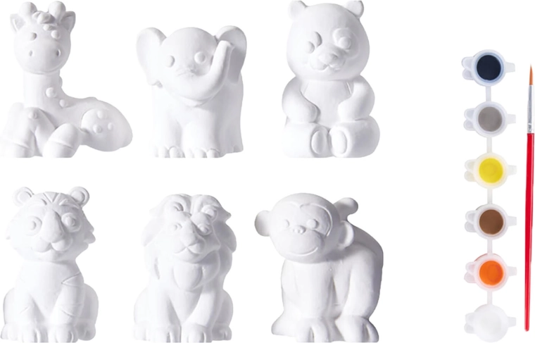 Set per dipingere statuette 3D in gesso – 13 pezzi