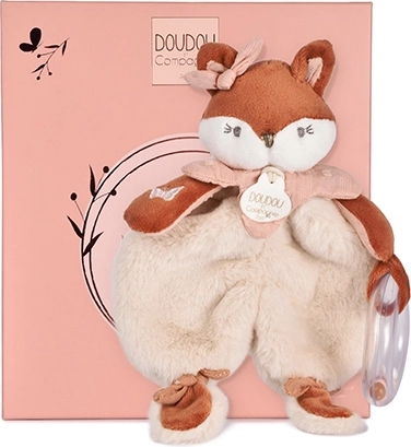 Doudou set regalo: volpe di peluche Mina con sonaglio 18 cm