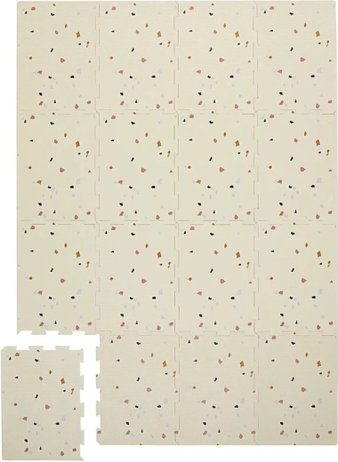 3 Sprouts tappetino da gioco in schiuma terrazzo cream