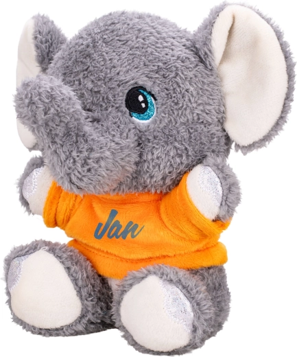 Elefante di peluche 17 cm con maglietta