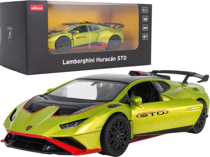 Modello in metallo Lamborghini Huracán STO 1:32 verde RASTAR