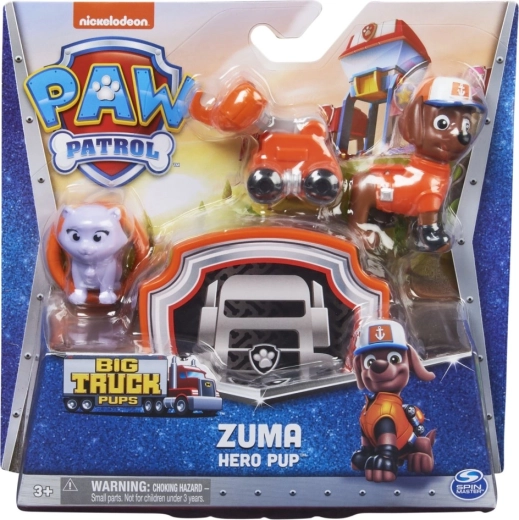 Spin Master Paw Patrol Big Truck Pups Zuma – set di 2 personaggi con accessori
