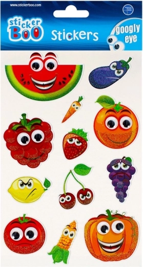 Adesivi con occhietti frutta