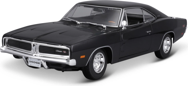 Maisto 1969 Dodge Charger R/T modello auto nero 1:18