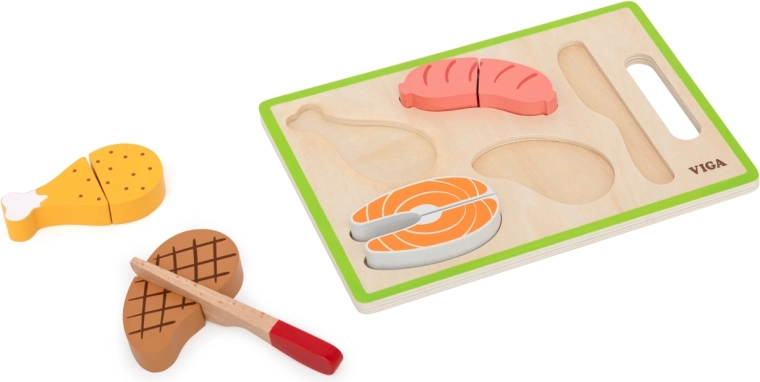 Set da taglio della carne in legno Viga