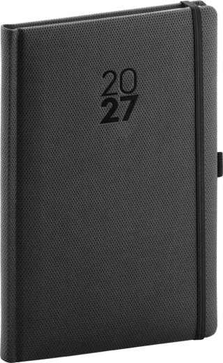 Agenda settimanale Notique Diamante 2027 nera 15 × 21 cm