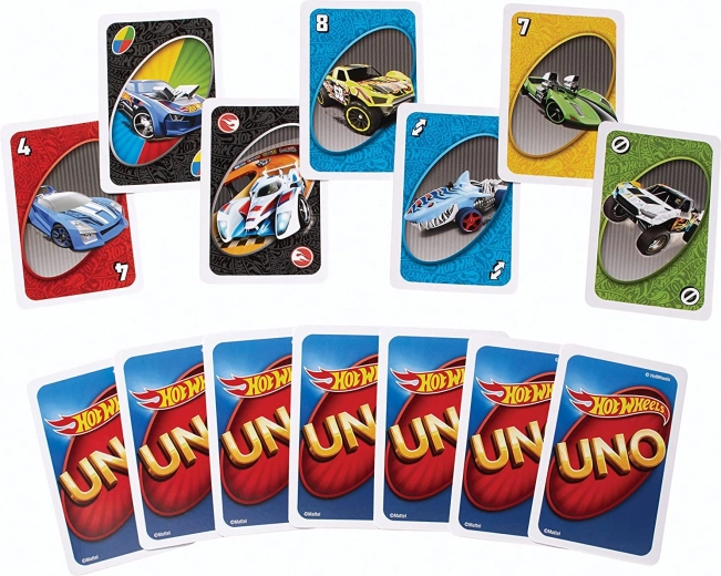 Stile da corsa Hot Wheels su ogni carta