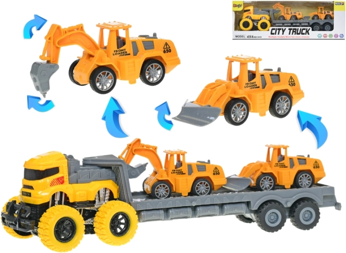 Autotreno con veicoli da cantiere a retrocarica 37 cm