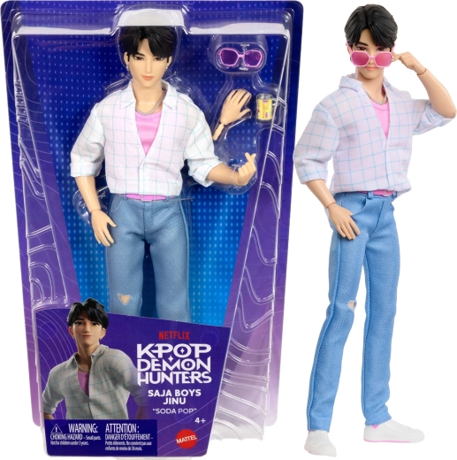 Mattel KPop Demon Hunters Saja Boys Jinu “Soda Pop” bambola alla moda 30 cm