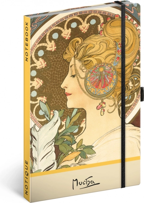 Taccuino Alfons Mucha – Piuma, puntinato, 13 × 21 cm
