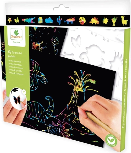 Scratch Art – grattare seguendo lo stencil - 1 pezzo