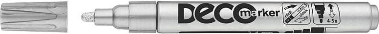 Pennarello ICO Deco argento 2–4 mm