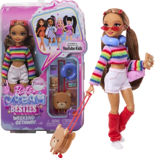 Barbie Dream Besties Teresa – bambola fashion per una gita del weekend con accessori