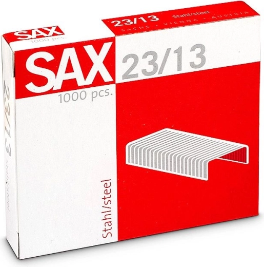 Punti metallici SAX 23/13, zincati, 1000 pz