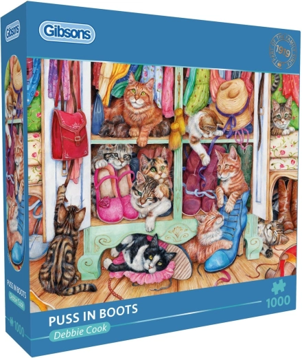 Puzzle Gibsons Gatti con gli stivali 1000 pezzi