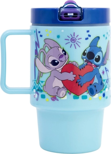 Tazza in plastica con beccuccio 530 ml STITCH